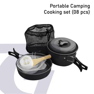 Light Weight Portable Outdoor Camping Cooking Set (08 pcs set)