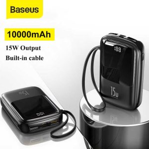 Baseus Qpow Digital Display 15W Power Bank 10000mAh With Type-C OR Lightning cable