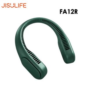 JISULIFE FA12R Four Turbo Neck Fan, Upgraded Bladeless 4000mAh 3 Speeds Hand Free Neck Fan