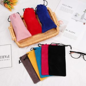 Portable Linen Fabric Multi-Functional Pouch for Eyeglasses Bag Power bank Case