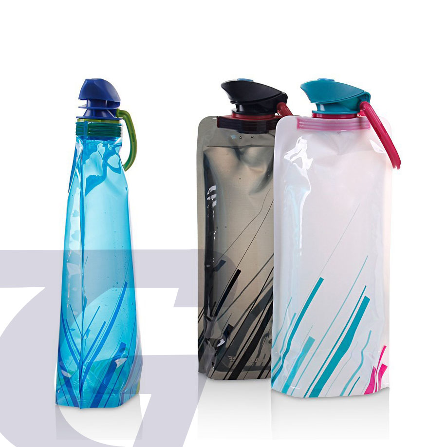 Portable Ultralight Water Bottle 700mL Foldable Collapsible Travel Outdoor Sport - Image 2