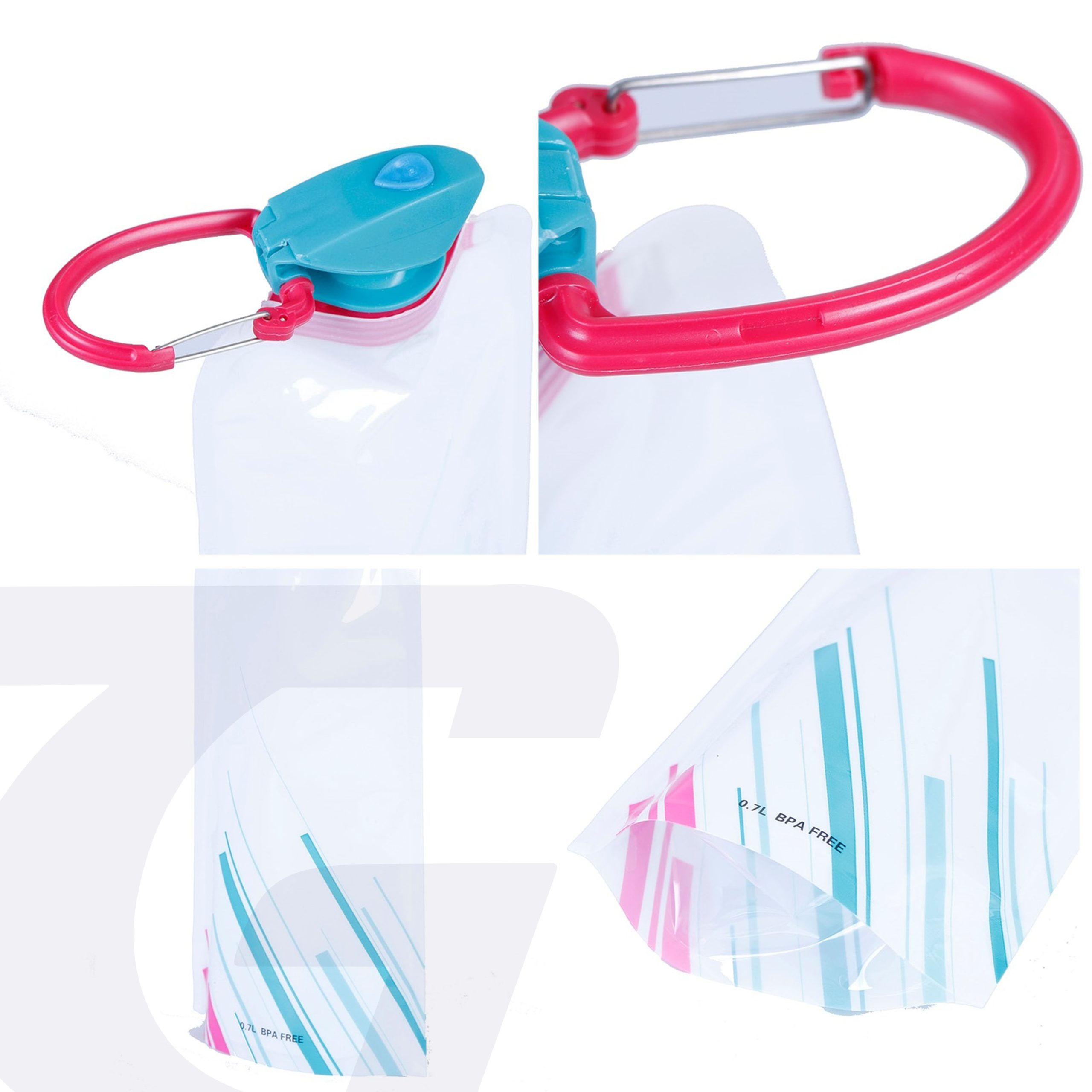 Portable Ultralight Water Bottle 700mL Foldable Collapsible Travel Outdoor Sport - Image 7