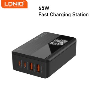 LDNIO 65W Super Fast Charging Station Desktop Mobile Charger