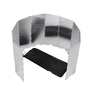 Foldable Outdoor Camp Stove Windscreen Windshield for Cooker Gas Stove Ultra-Light Outdoor Camping Stove 8 Plates 9.5 inch