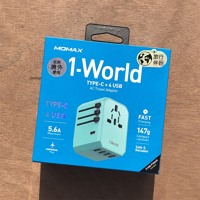 Momax UA5 1-World USB-C + 4 USB AC Travel Adapter - Image 2