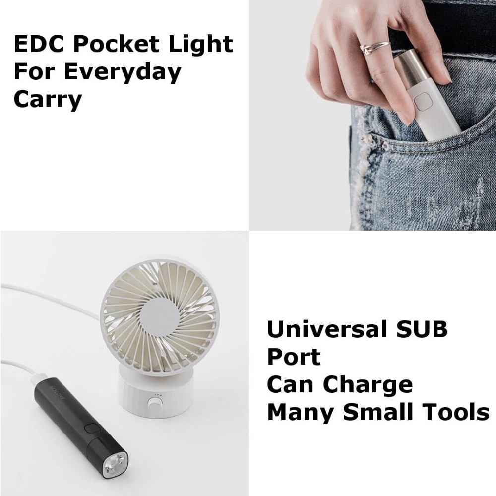 Xiaomi SOLOVE X3S USB Rechargeable Flashlight - Image 6