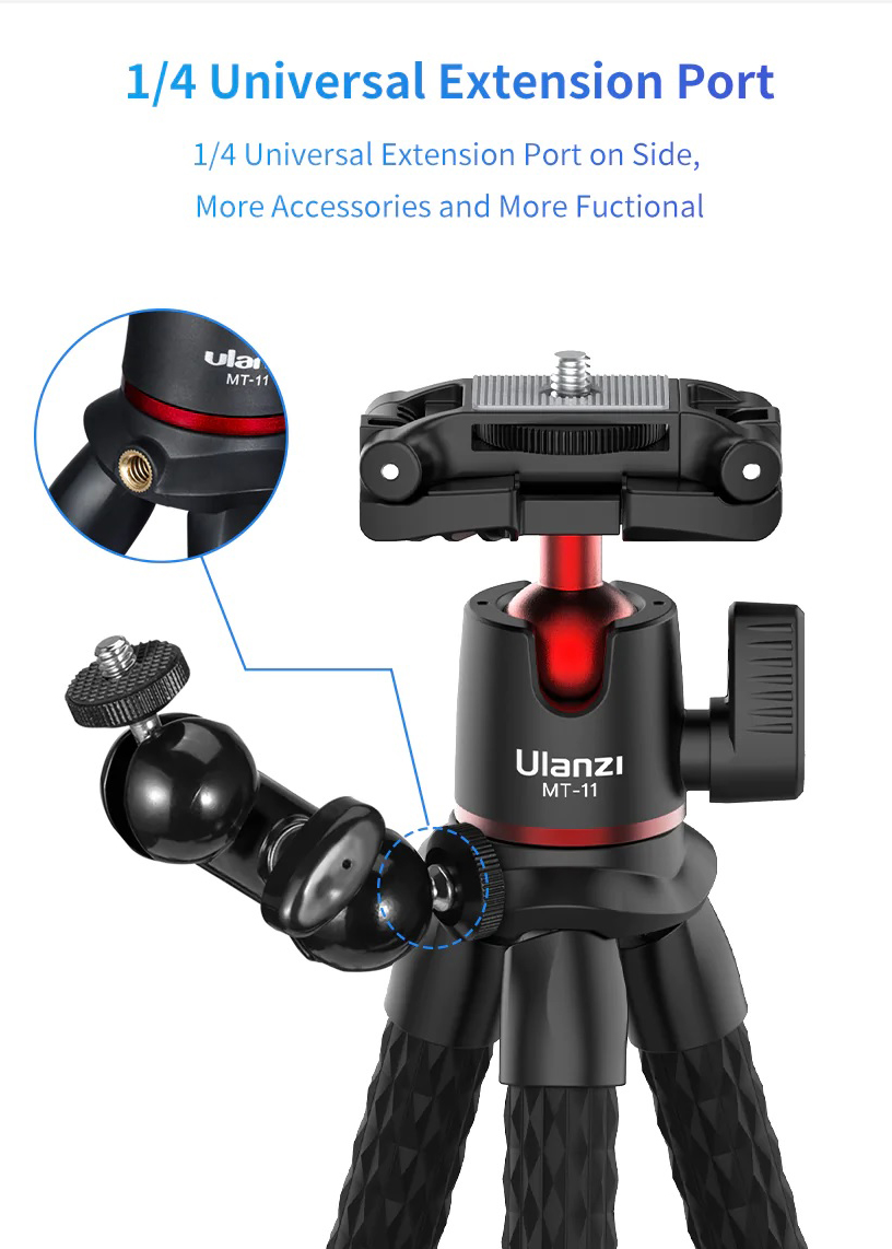 Ulanzi MT-11 Octopus Tripod with Built-In Phone Mount - Image 11