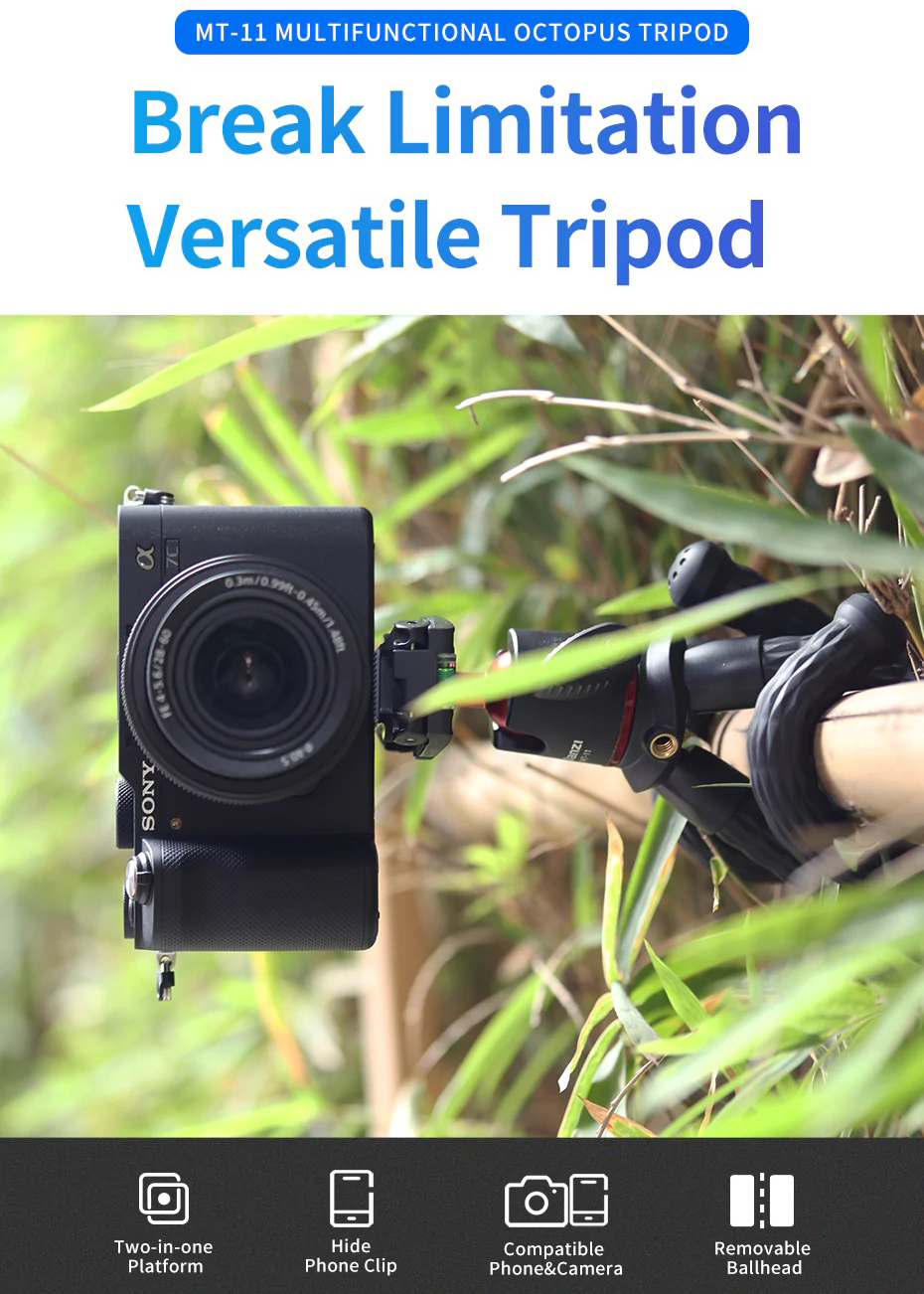 Ulanzi MT-11 Octopus Tripod with Built-In Phone Mount - Image 8