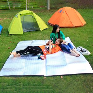 Camping Mattress Aluminum Foil Foldable EVA Waterproof Mat Picnic Beach Pad