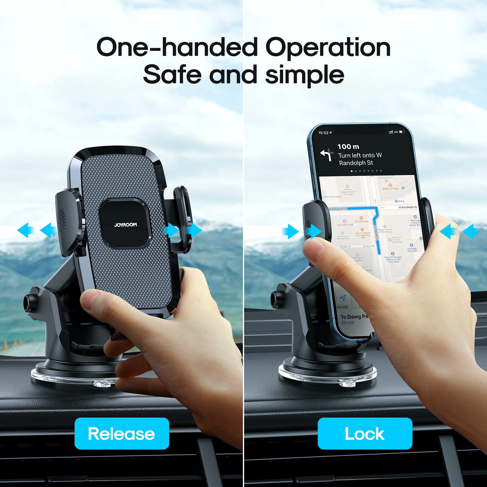 JOYROOM JR-ZS259 Car Dashboard Suction Cup Mount Bracket Holder - Image 5