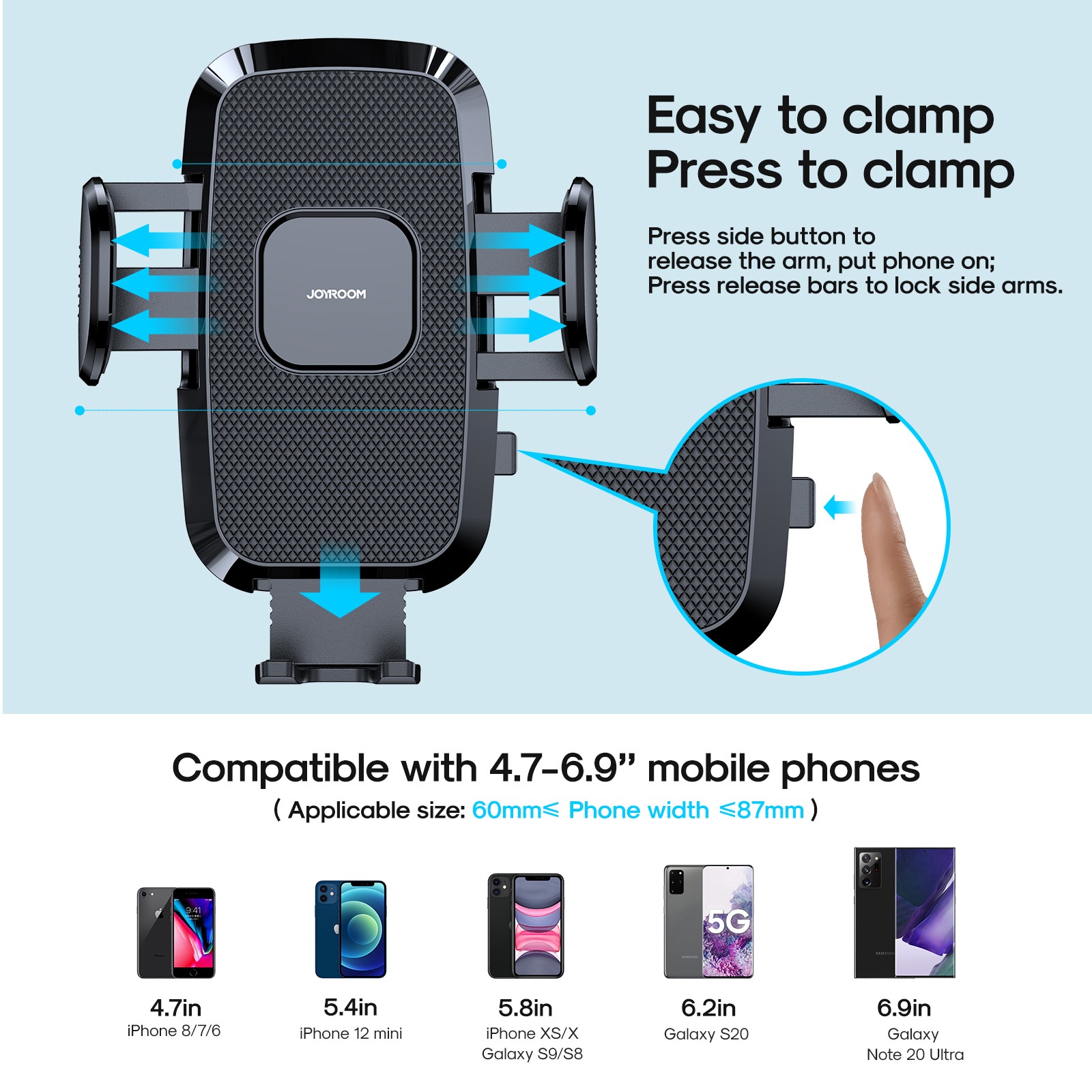 JOYROOM JR-ZS259 Car Dashboard Suction Cup Mount Bracket Holder - Image 7